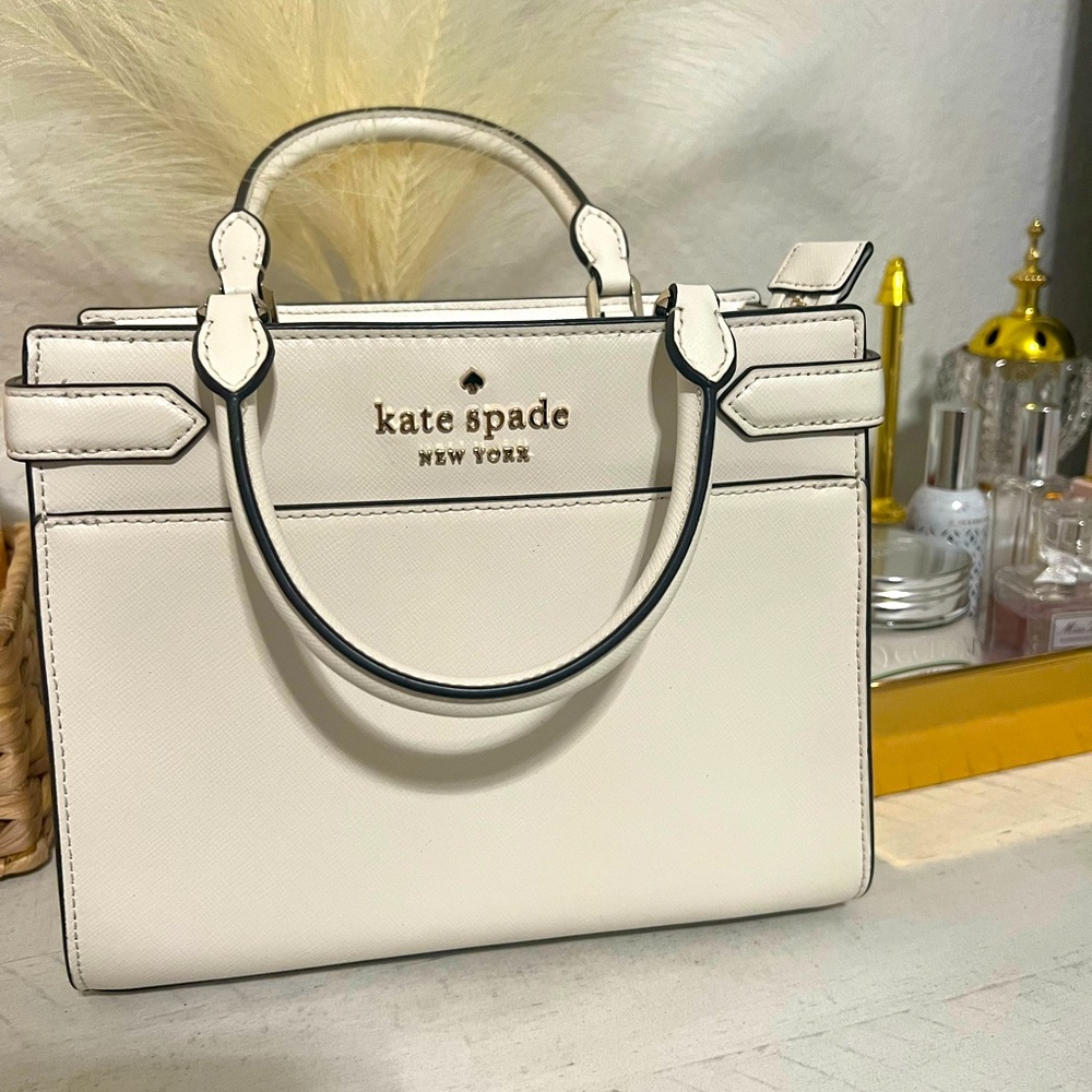 Kate spade staci small satchel parchment